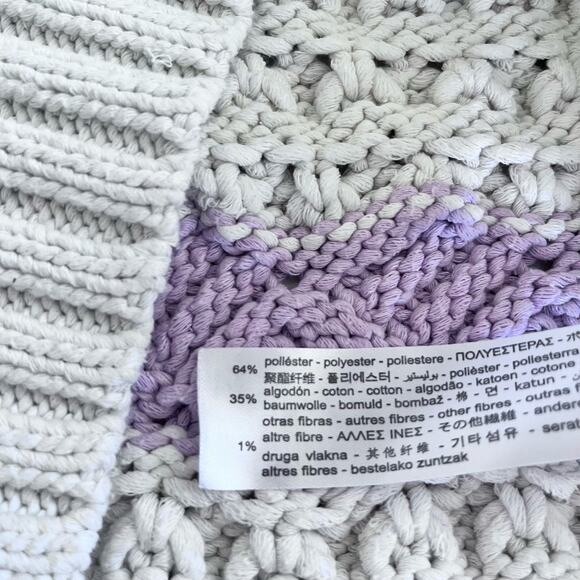 Zara ecru knit colorblock oversized vest size Small - Picture 9 of 9
